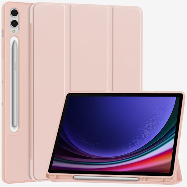 Fodral för Samsung Galaxy Tab S10 Ultra 14.6 Solid färg skyddsfodral rosa