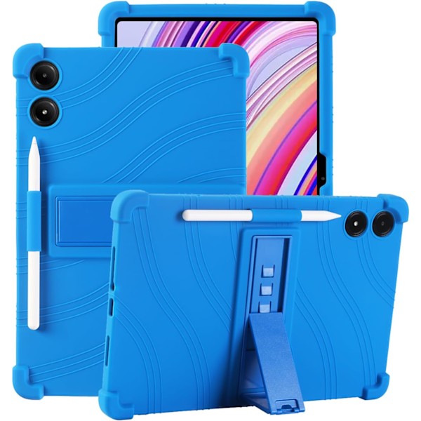 Mjukt silikonskal för Xiaomi Redmi Pad Pro 12.1 Stöttåligt med Ställ Svart