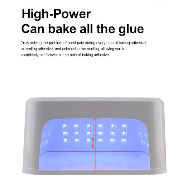 UV-lampa för gelnaglar, med 4 timers, 45 lamppärlor och automatisk sensor, nagelhärdningslampa vit