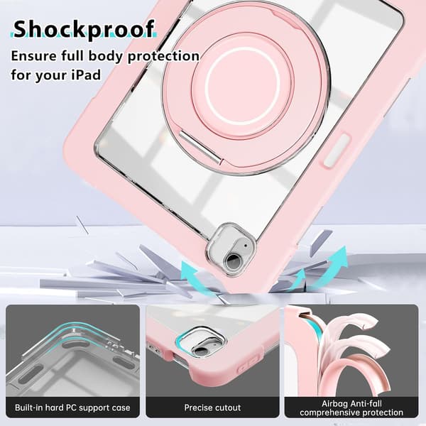 Etui til iPad 10.2 med penneholder (pink)
