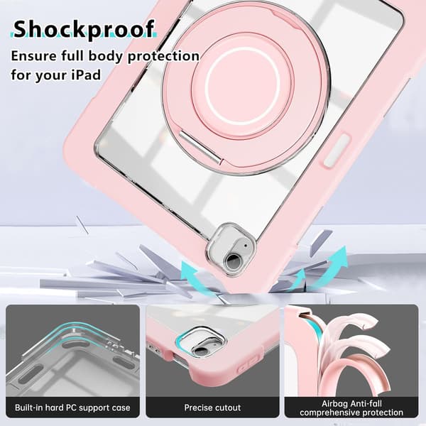 Etui til iPad 10.2 med pennholder (rosa)