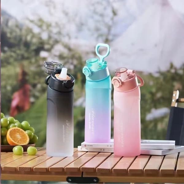 Air-Up vannflaske 720 ml, med 7 kapsler med tilfeldige smaker (gradientrosa)