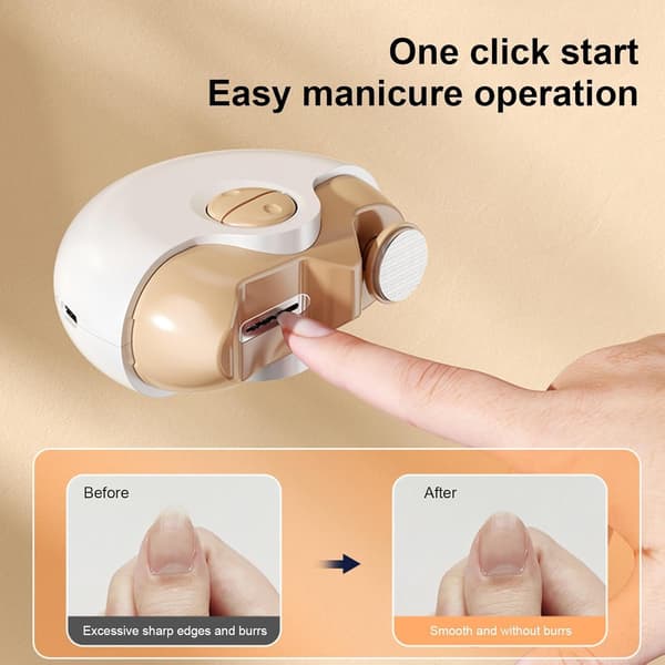 Elektrisk Babynagelklippare Multifunktionell nagelfil (Lila)