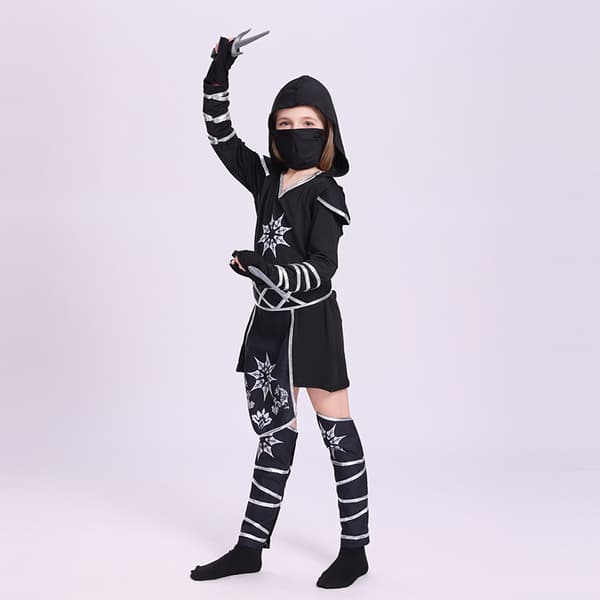 Lasten Ninja Halloween -asut (M 120-130CM)