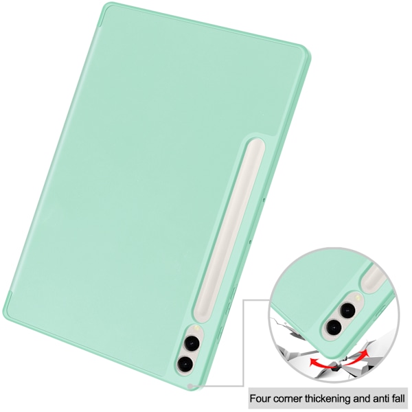 Fodral för Samsung Galaxy Tab S9 plus 12.4 2023 Enfärgat skyddsfodral Ljusgrön