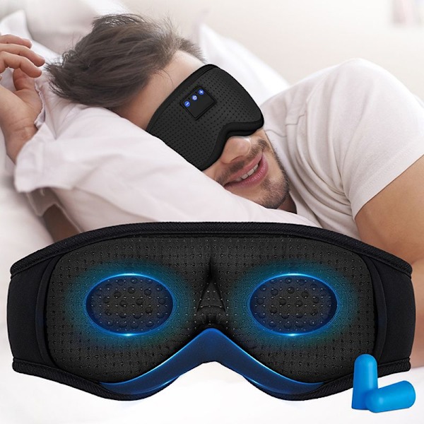 Bluetooth 5.4 Musik Ögonmask Skuggning 3D Svara på Telefonsamtal Grå