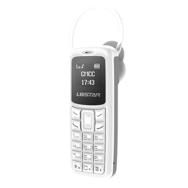 L8Star Bm30 Mini Bluetooth -puhelin integroidulla Mp3-soittimella, valkoinen