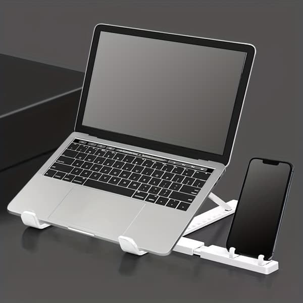 Laptop stand Justerbar højde foldbar (sort)