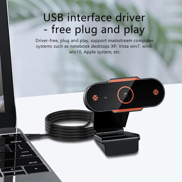 Web-kamera 1080p HD USB-kamera sisäänrakennetulla mikrofonilla
