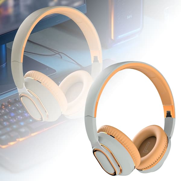Bluetooth-øretelefoner, Over-ear hovedtelefoner, Hi-Fi stereolyd (grå)