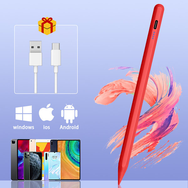 Stylus-kynä saatavilla Android/iOS punainen
