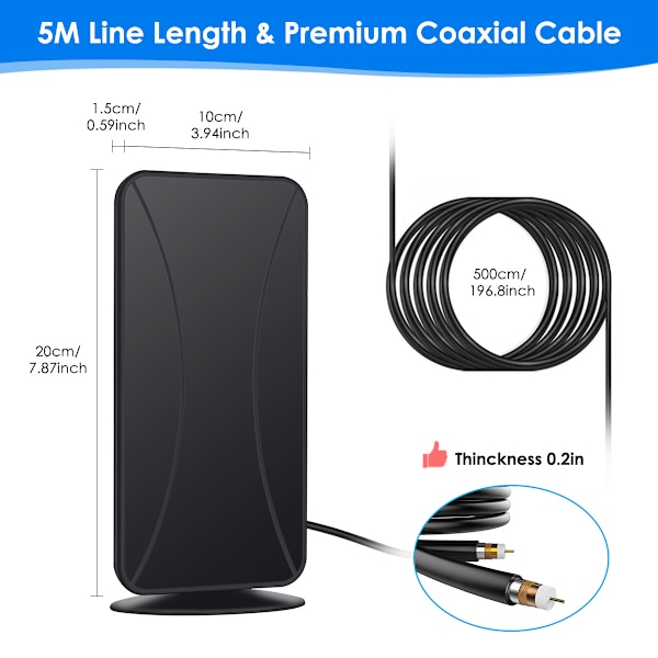 TV Antenne 4K HD Antenne DVB-T2 Signalforstærker