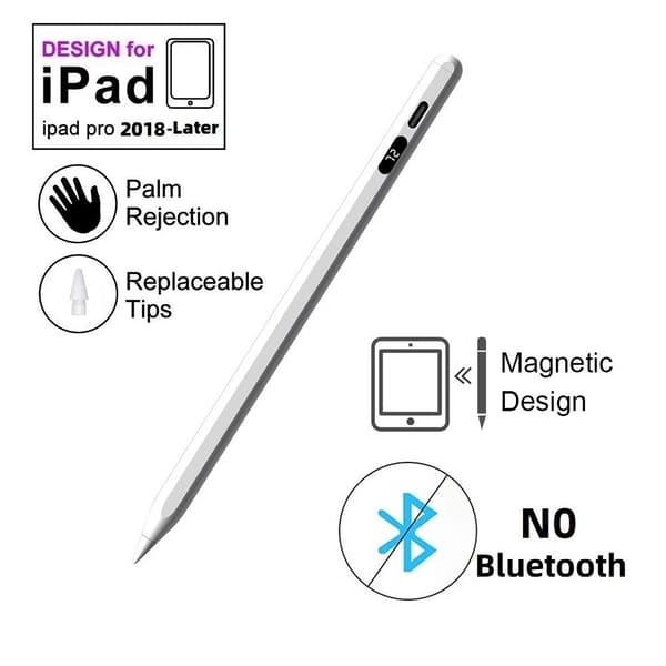 Stylus Penna För iPad 2018-2024 (magnetisk typ)