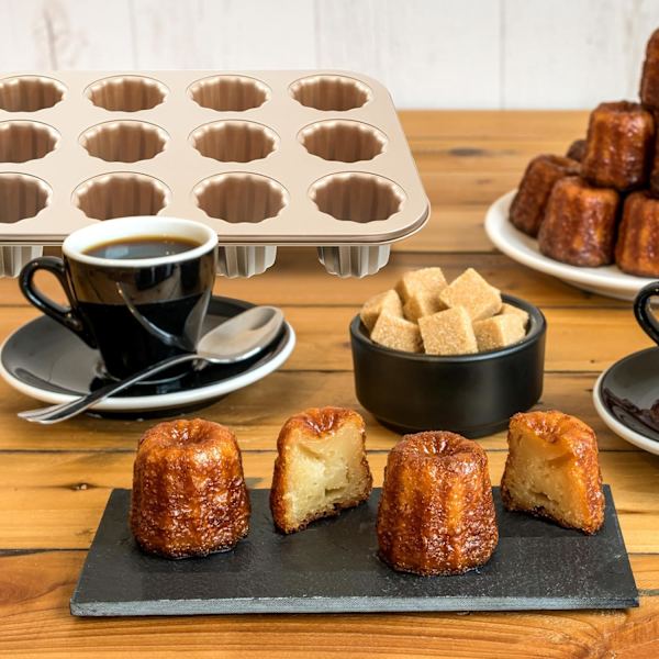 Kageform, non-stick canelé-forme i kulstofstål