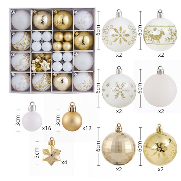 Julgranskulor Julgransprydnader (Set-8)