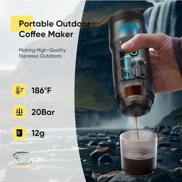 Bærbar Kaffemaskin 3 I 1 Elektrisk USB Oppvarmbar Konsentrert Pulver Kapsel Dobbel Bruk Sølv