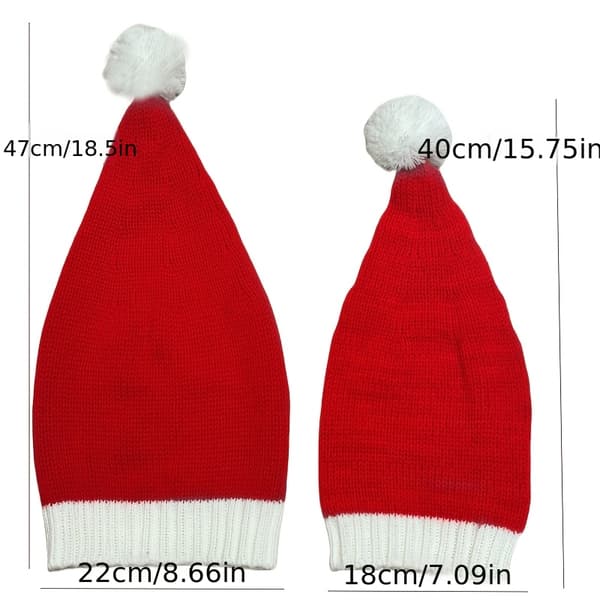 Julhatt, stickad varm julhatt, lämplig för barn