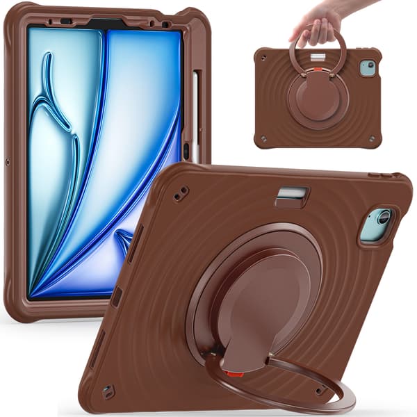 Fodral för iPad Pro 13 2024 Roterande Ställ (Brun)