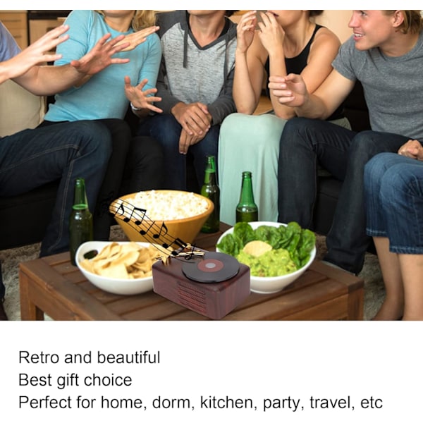 Mini Portabel Bluetooth Stereohögtalare Brun