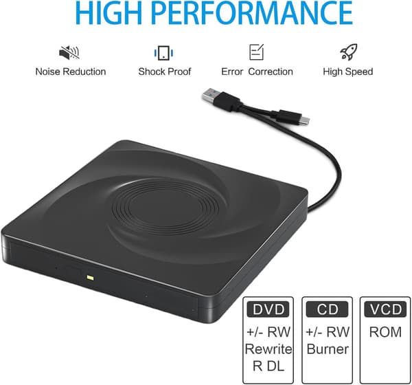 Ekstern DVD/CD-brenner DVD-stasjonsleser
