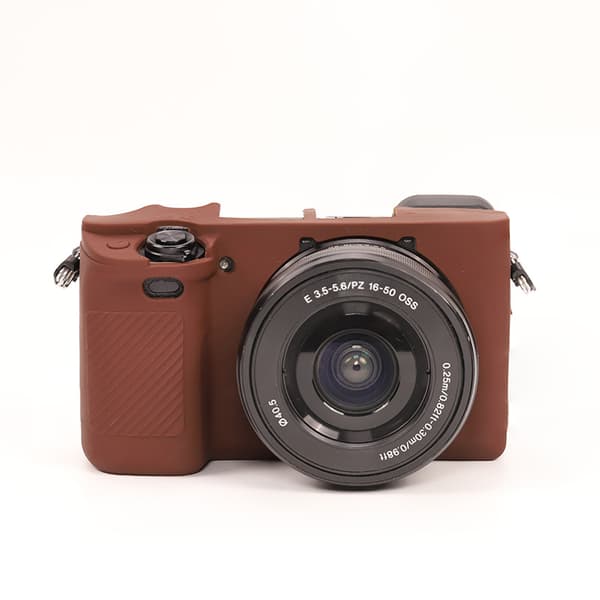 Etui til SONY A6100/A6300/A6400 Støtsikkert silikonkameraetui (brown)