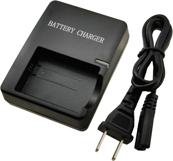 Oplader til Canon LP-E5 batteri til EOS1000D, EOS450D, EOS500D og EOS Kiss X2