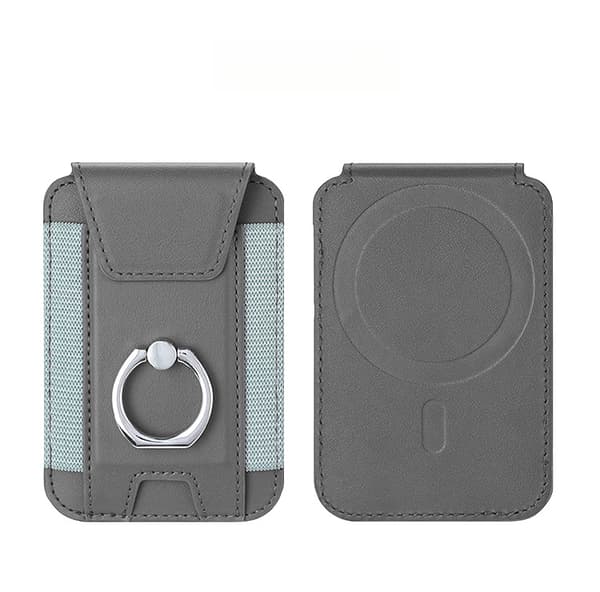 Magnetisk pung, magnetisk læderkortholder (grey)