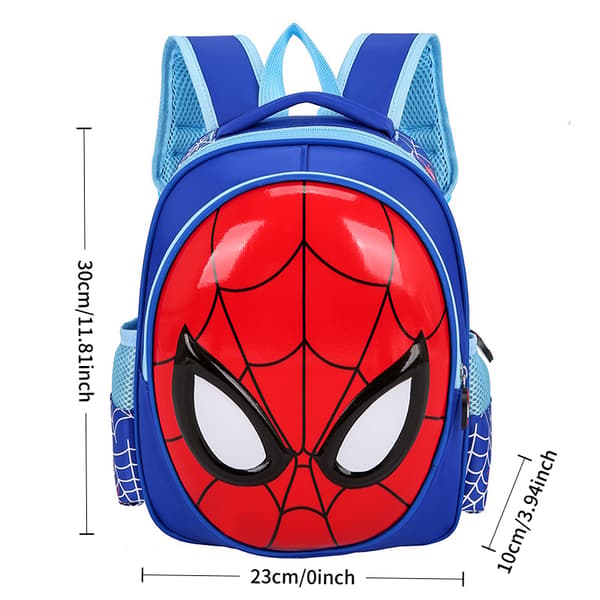 Skolesekk, 3D Spider-ryggsekk, studentryggsekk (Mørkeblå)