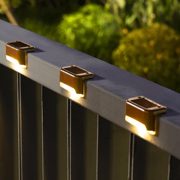 Solcellelamper 10 stk. Solcelle LED-lamper, vandtætte dæklamper sort skal (varmt lys)