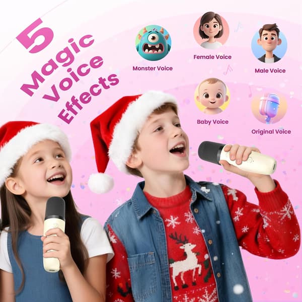 Mini Karaoke-laite lapsille, Bluetooth-kaiutin (Beige)