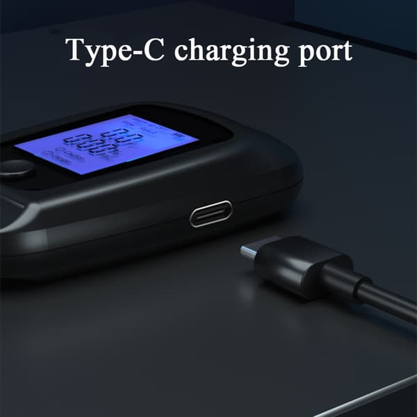 Alkomätare Hög precision, USB-uppladdningsbar (svart)