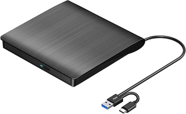 Extern CD DVD-enhet USB 3.0 – Portabel CD/DVD ROM-spelare Brännare