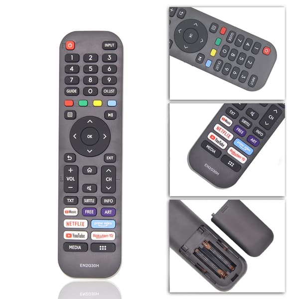 Erstatningsfjernkontroll for Hisense TV EN2G30H EN2J30H