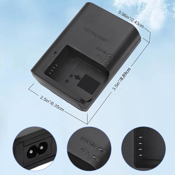 LP-E12 Batterioplader til Canon EOS M100 M50 M10 M2 M Rebel SL1 100D PowerShot SX70 HS Kiss M Kiss X7 kamera