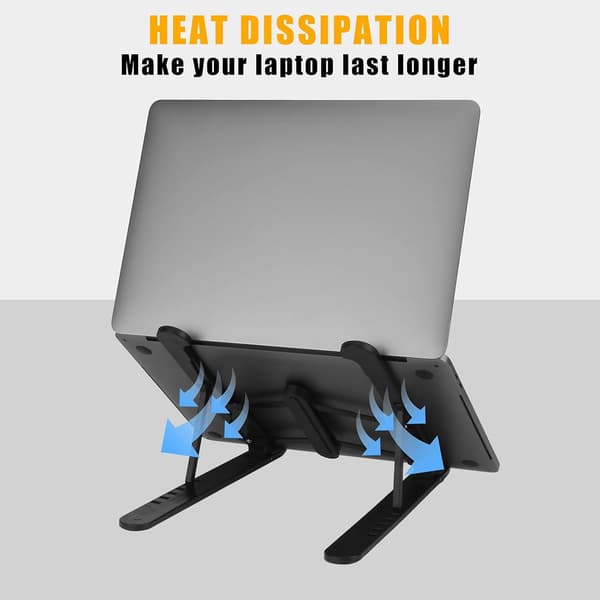 Laptop stander justerbar højde til 11-15.6 tommer computere (sort)