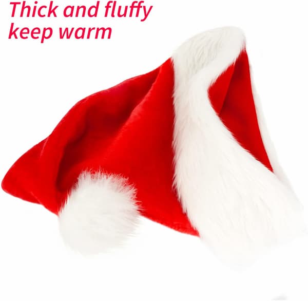 Julehat, Unisex egnet voksen plys julehat (3 stk)