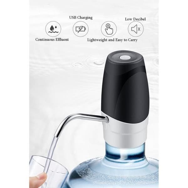 1 st Vattenflaskpump, USB-laddning Automatisk Dricksvattenpump 5 Gallon Flaska