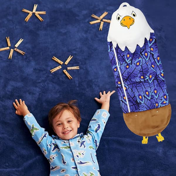 Sovepose Eagle 2 i 1 sparkesikker tegneseriedyne (180×70 cm)