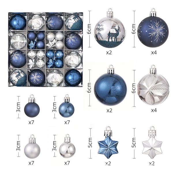Julgranskulor Julgransprydnader (Set-21)