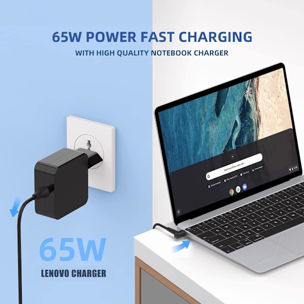 65W 20V 3.25A Laptop Laddare för Lenovo Ideapad 310 310S 320 330 330S 14IKB 15IKB 510 710 PC Adapter