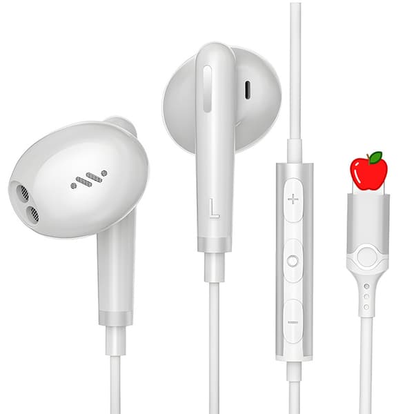 Trådbundna In-Ear Gaming Hörlurar för iPhone vit