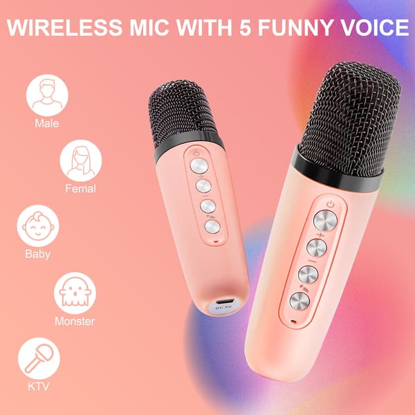 Mini Karaoke-laite lapsille, langaton Bluetooth-kaiutin yhdellä mikrofonilla (sininen)