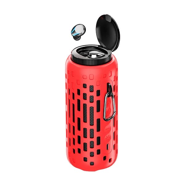True Wireless Bluetooth Hörlurar Bluetooth högtalare in-ear earbuds 2 i 1 Röd