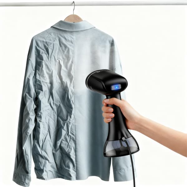 Dampstrygejern, dampbeklædningsdamper, 300 ml kapacitet (sort)