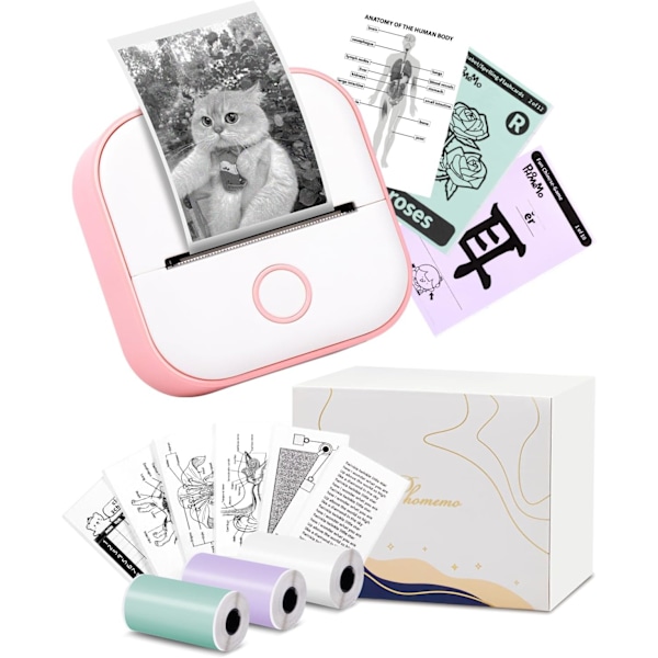 Bærbar Termisk Printer Blækfri Bluetooth Sleeve Printer Til Læring af Grafik, Anatomiske Diagrammer, Fotospink