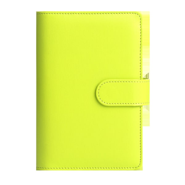 Budgetplanerare, A6 Budget Lösblad Notebook i PU-läder med Blixtlåsficka, Äppelgrön (endast skal)