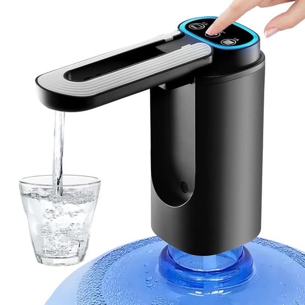 Vattenflaskpump automatisk vattendispenser för 5-gallonflaska (svart)
