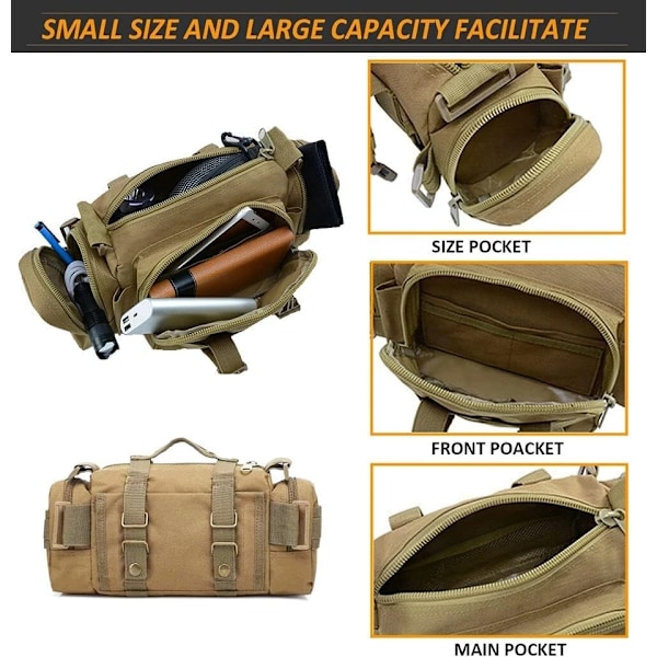 Taktisk midjeväska Molle-ficka Deployment Bag (Desert digital)