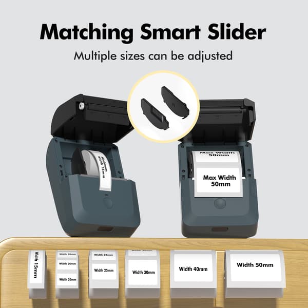 Bluetooth termisk printer (blå)