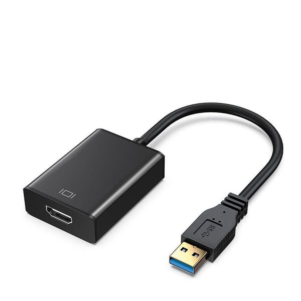 USB til HDMI konverter, HD video adapter sort